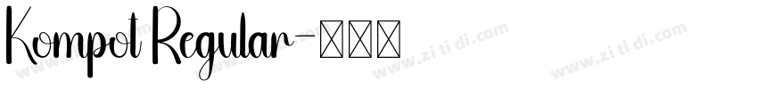 Kompot Regular字体转换